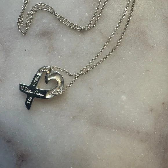 HP! ๐๐ Tiffany & Co. Paloma Picasso Loving Heart Pendant in Sterling Silver - Picture 5 of 9